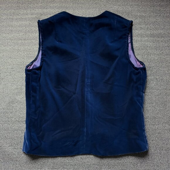 XS Velour Buttoned Vest Vintage Marshall Fields - Picture 11 of 17